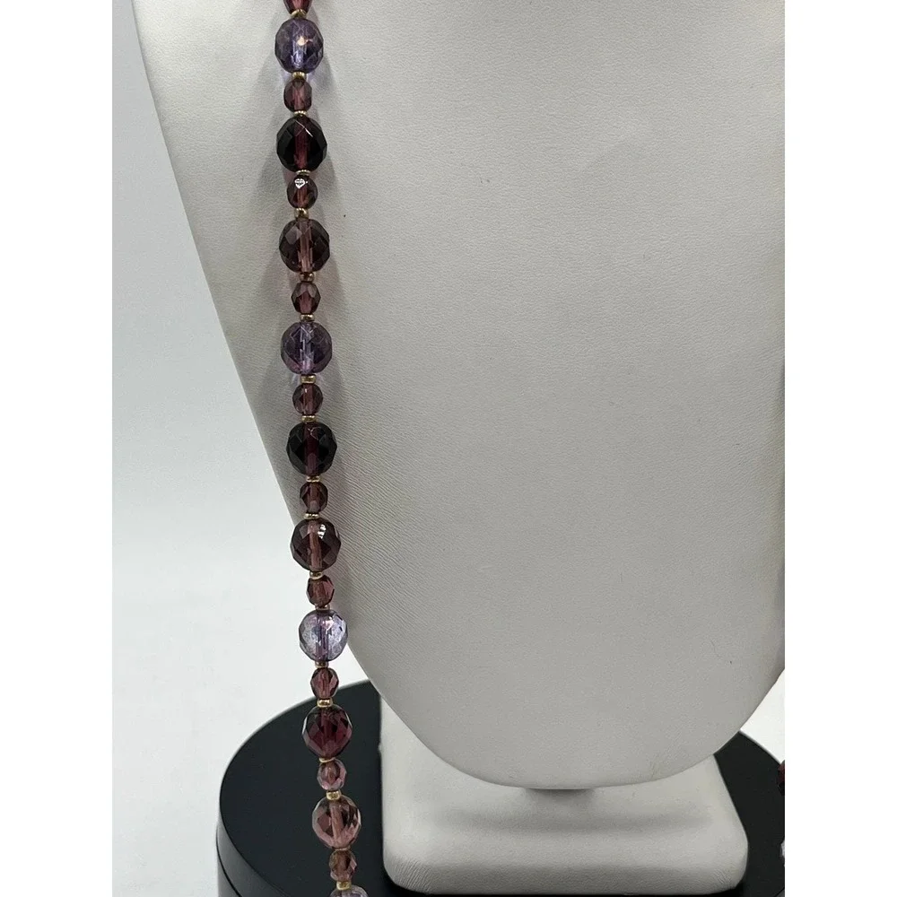 Joan Rivers Purple Aurora Borealis Faceted‎ Crystal Beaded 32